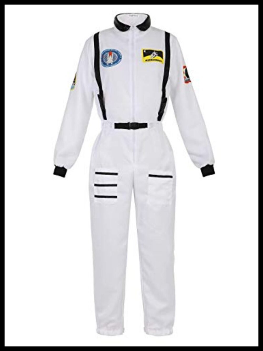 Womens Astronaut Costume Adult Space Suit Jumpsuit Cosplay Halloween
